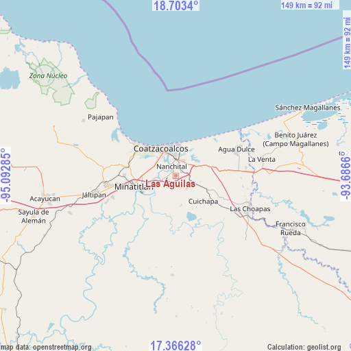 Las Águilas on map