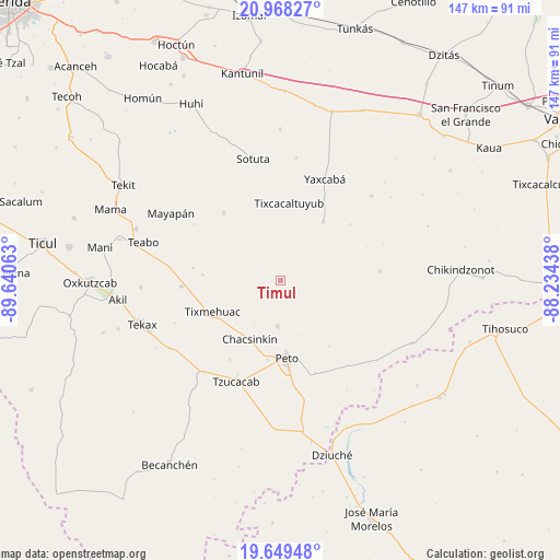 Timul on map