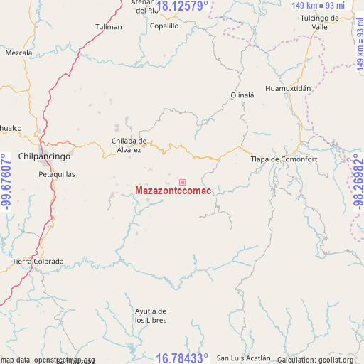 Mazazontecomac on map
