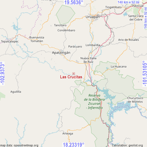 Las Crucitas on map