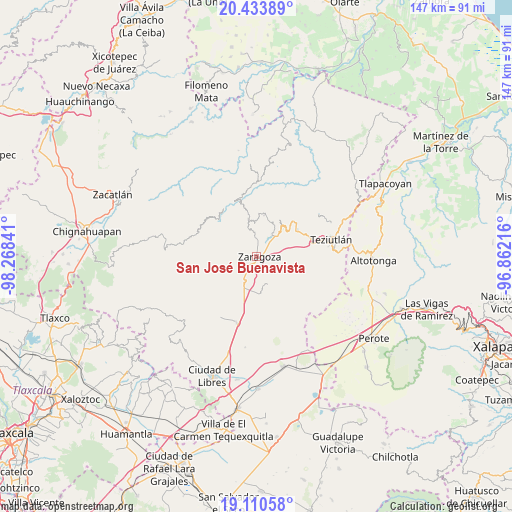 San José Buenavista on map
