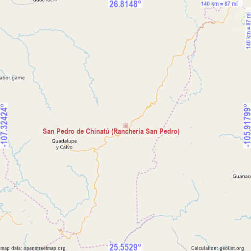 San Pedro de Chinatú (Ranchería San Pedro) on map