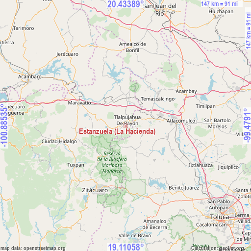 Estanzuela (La Hacienda) on map