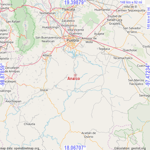 Analco on map