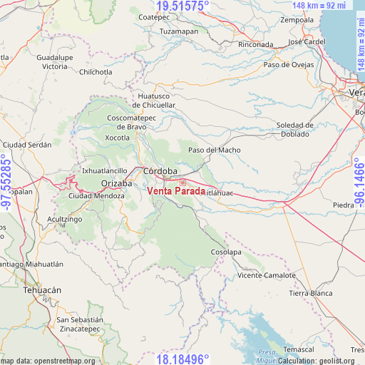 Venta Parada on map