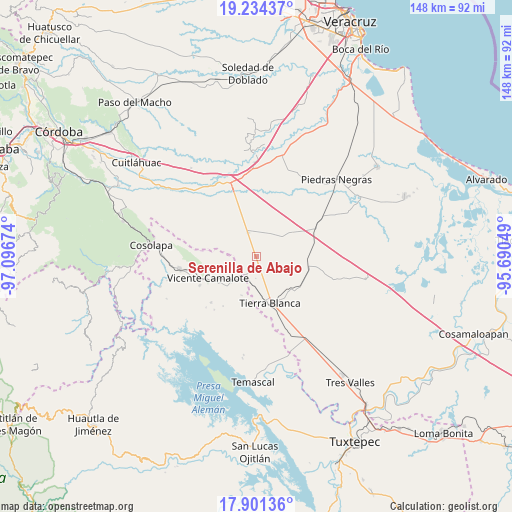 Serenilla de Abajo on map