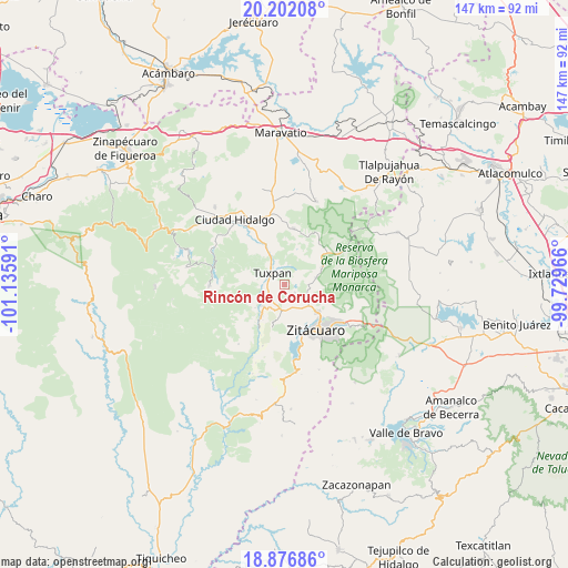 Rincón de Corucha on map