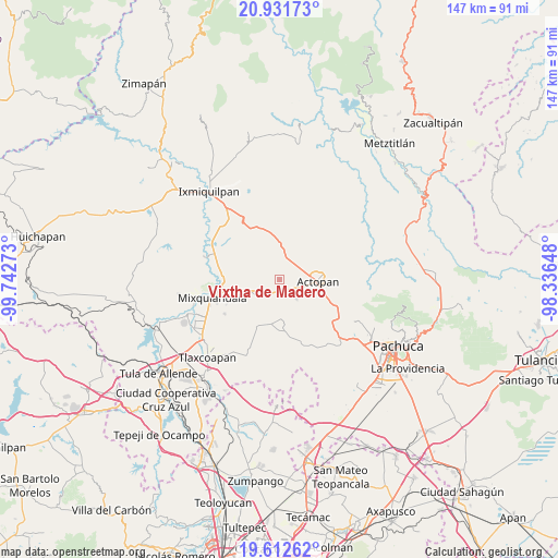 Vixtha de Madero on map