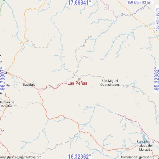 Las Peñas on map