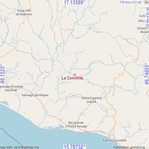 La Conchita on map