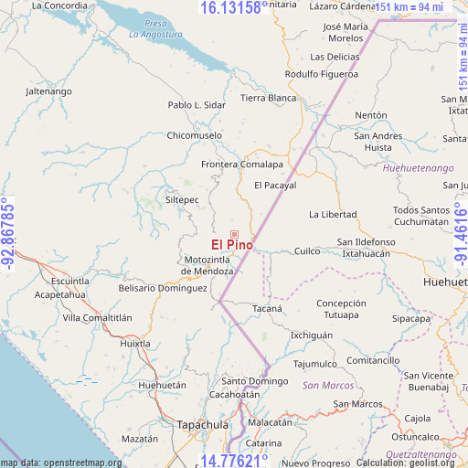 El Pino on map