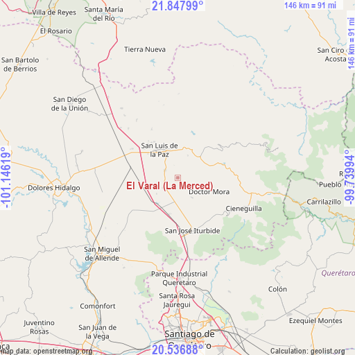 El Varal (La Merced) on map