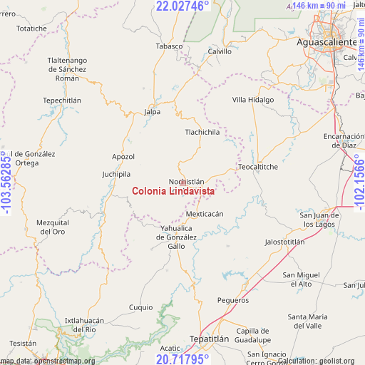 Colonia Lindavista on map