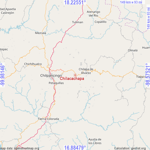 Chilacachapa on map