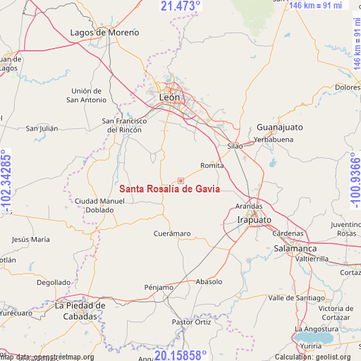 Santa Rosalía de Gavia on map