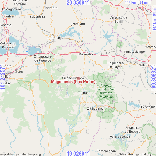 Magallanes (Los Pinos) on map