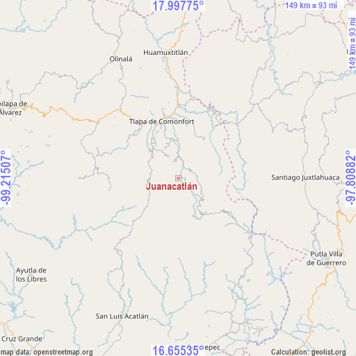 Juanacatlán on map
