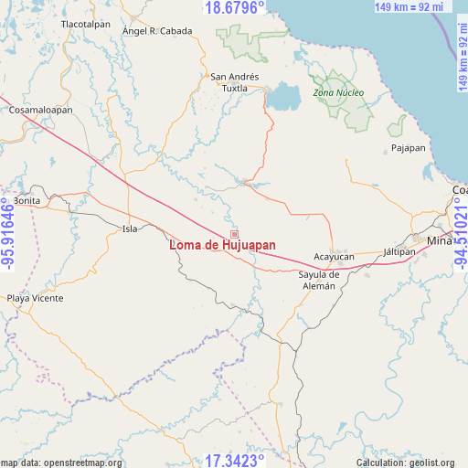 Loma de Hujuapan on map