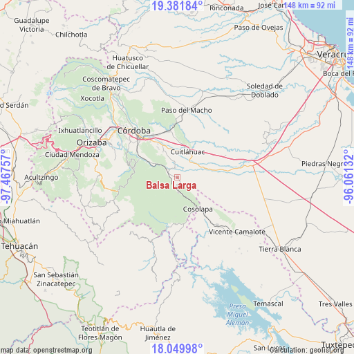 Balsa Larga on map