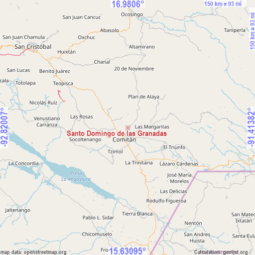 Santo Domingo de las Granadas on map