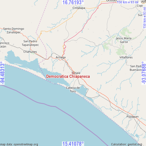 Democrática Chiapaneca on map