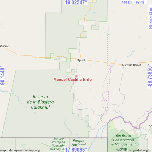 Manuel Castilla Brito on map