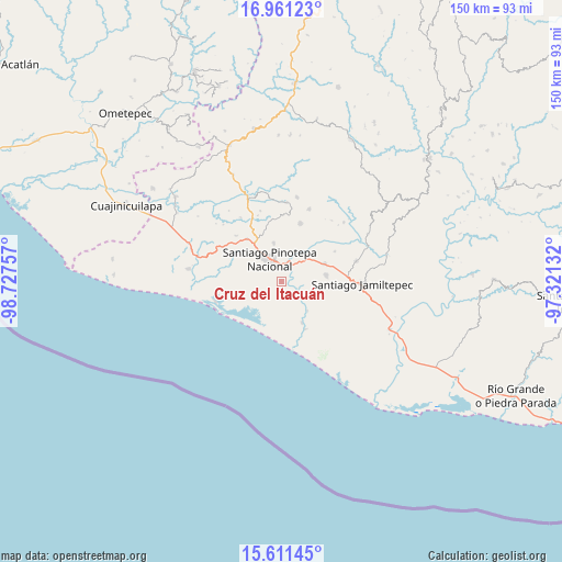 Cruz del Itacuán on map