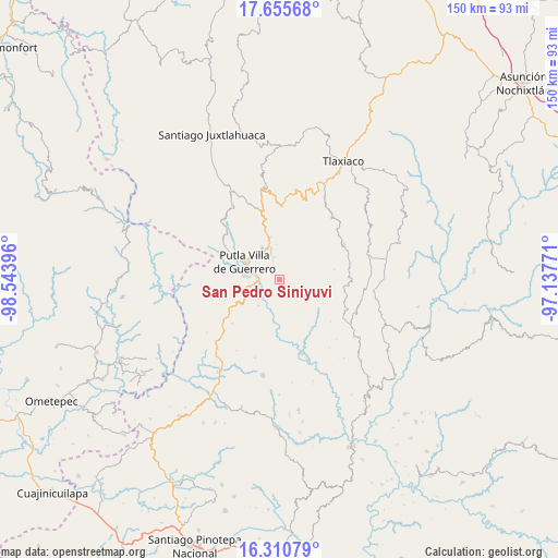 San Pedro Siniyuvi on map