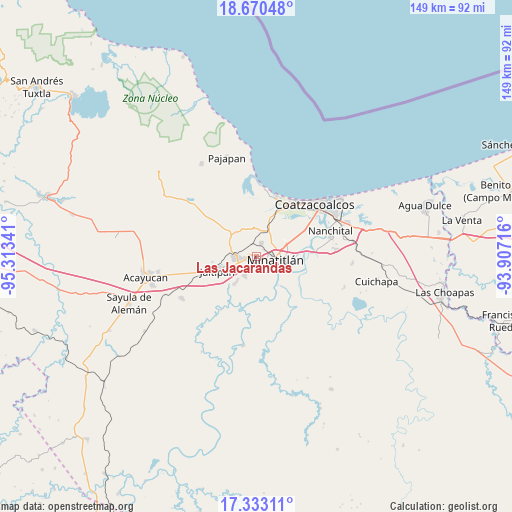 Las Jacarandas on map