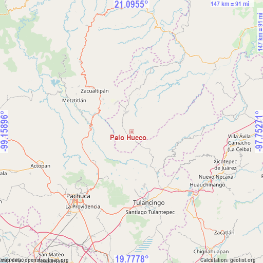 Palo Hueco on map