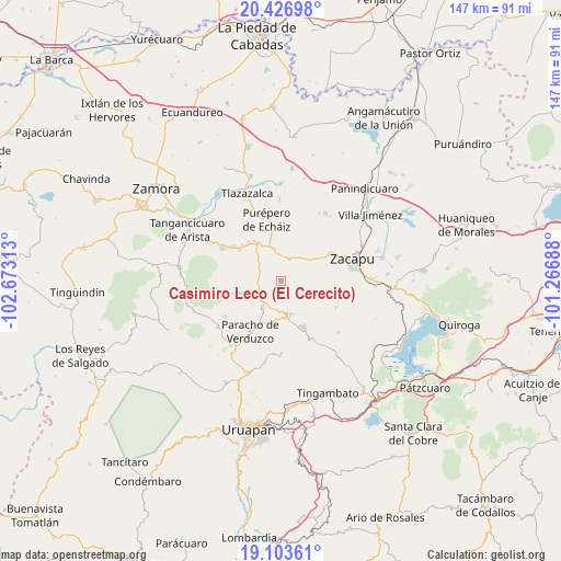 Casimiro Leco (El Cerecito) on map