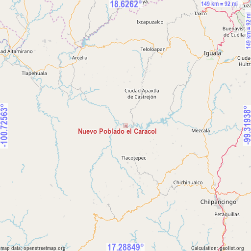 Nuevo Poblado el Caracol on map