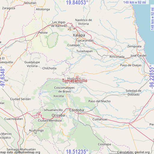 Tomatlancillo on map