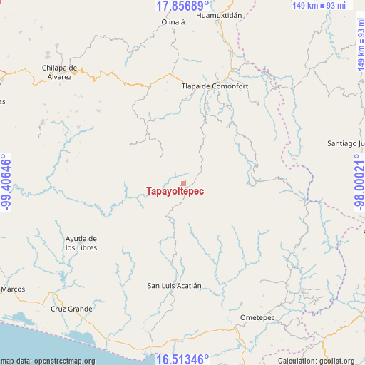 Tapayoltepec on map