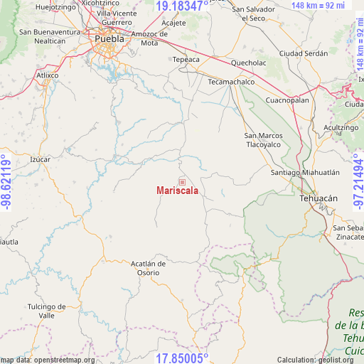 Mariscala on map