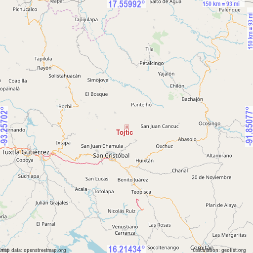 Tojtic on map