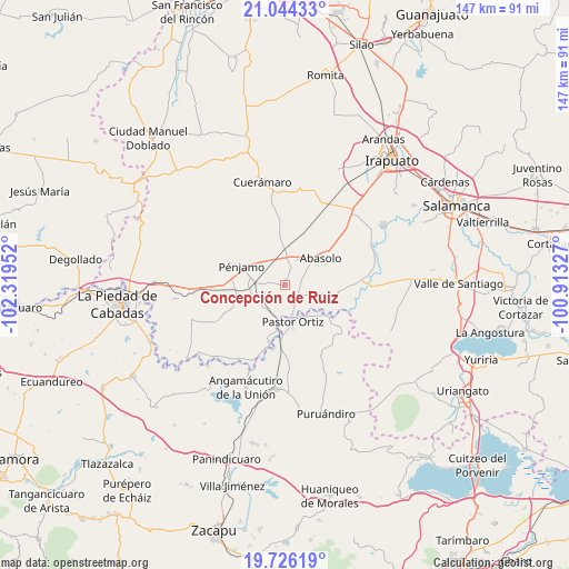 Concepción de Ruiz on map
