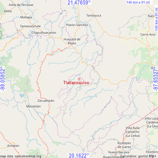 Tlatlazoquico on map