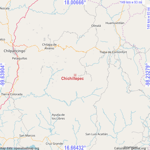 Chichiltepec on map