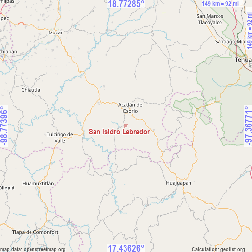 San Isidro Labrador on map