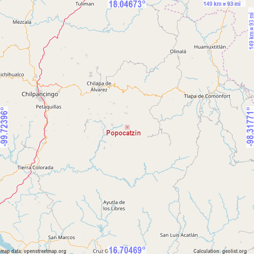 Popocatzin on map