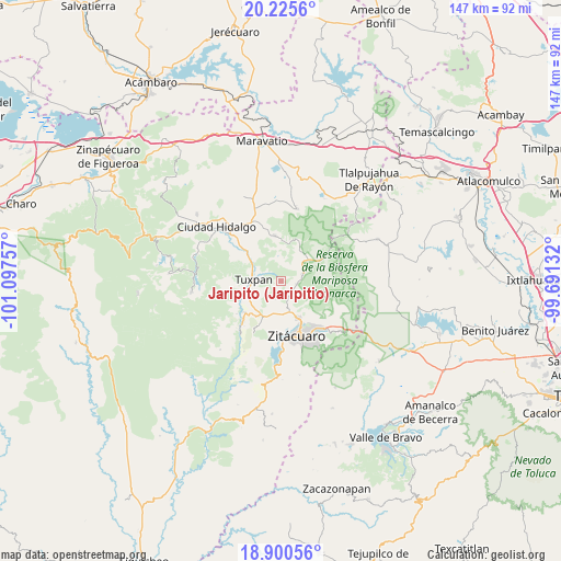 Jaripito (Jaripitio) on map