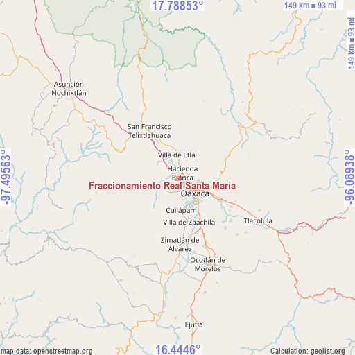 Fraccionamiento Real Santa María on map