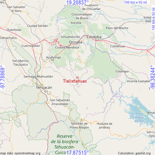Tlalixtlahuac on map