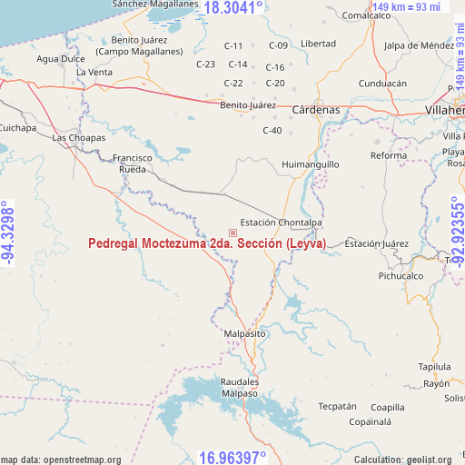 Pedregal Moctezuma 2da. Sección (Leyva) on map