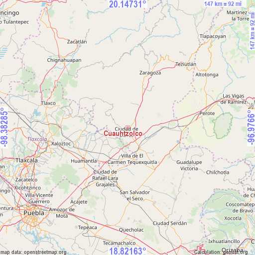 Cuauhtzolco on map