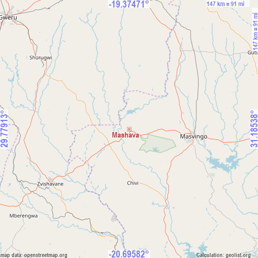 Mashava on map