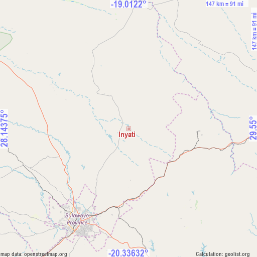 Inyati on map
