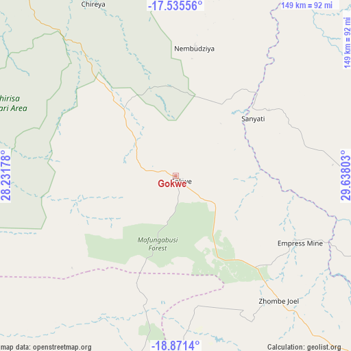 Gokwe on map