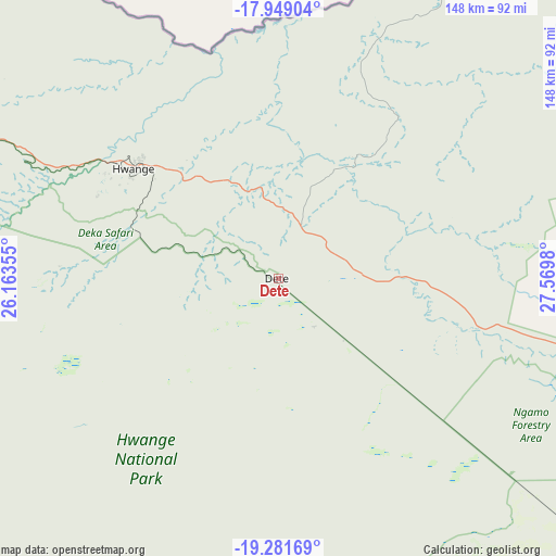 Dete on map